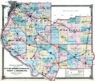 St. Clair, Monroe, Randolph, Perry and Washington Counties Map, Illinois State Atlas 1875